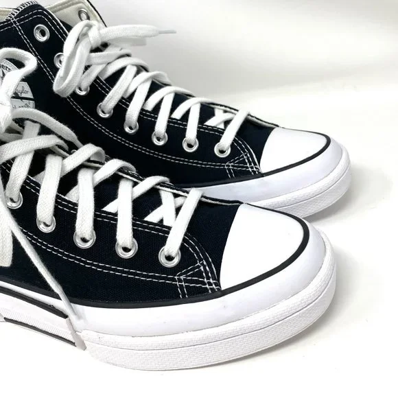 Converse Women's Size 11 566786C CPX70 High Canvas Black White Platform Sneakers - Picture 3 of 10